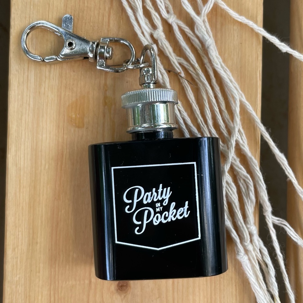 “Party in my Pocket” 1oz Keychain Hip Flask